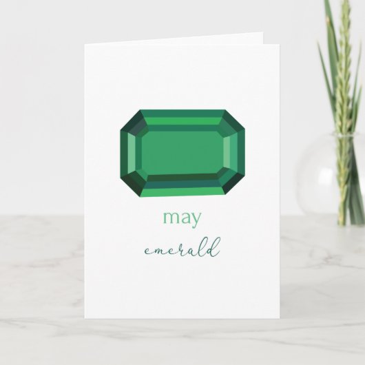 May Birthstone Emerald Karte (Vorderseite)