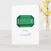 May Birthstone Emerald Karte (Gelbe Blume)