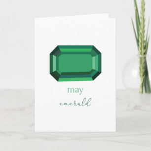 May Birthstone Emerald Karte