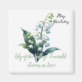 May Birthstone Emerald Lily of the Valley Magnet (Vorne)