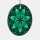 May Birthstone Emerald Mandala Ornament (Rechts)