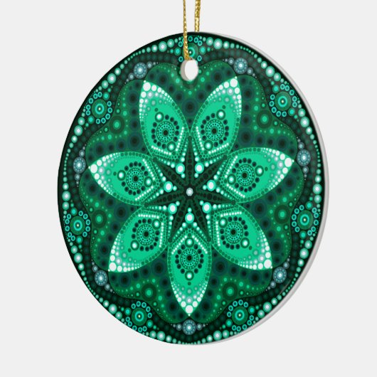 May Birthstone Emerald Mandala Ornament (Links)
