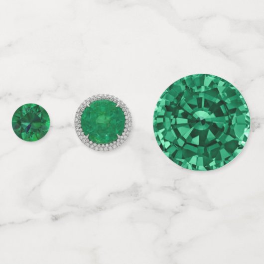 May Birthstone Emerald Table Konfetti (Vorderseiten)