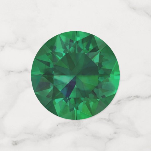 May Birthstone Emerald Table Konfetti (Klein Vorderseite)
