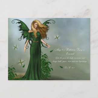 May Birthstone Fairy Postkarte