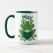 May Birthstone Frosch Tasse (Links)