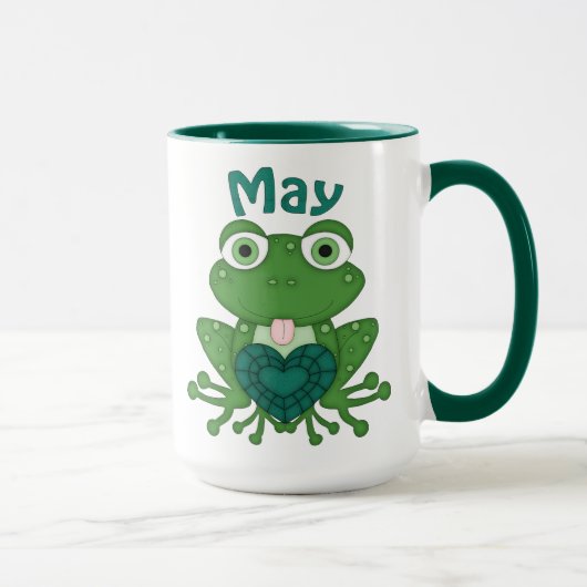 May Birthstone Frosch Tasse (Rechts)