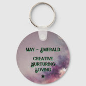 May Birthstone Schlüsselanhänger - Emerald Moth De (Rückseite)