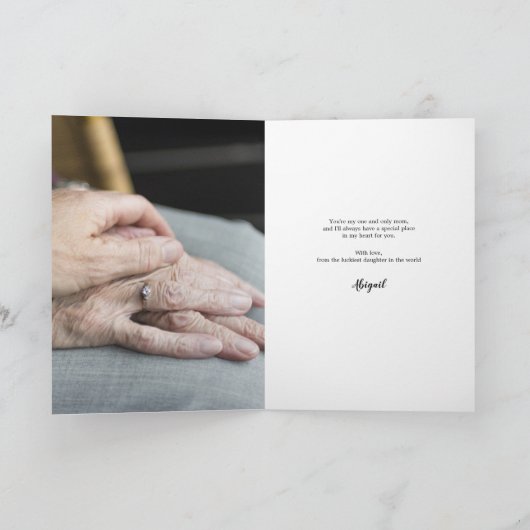 May bläst Muttertagskarte Feiertagskarte (Innenseite)