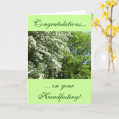 May Blossom and Oak Handfastcard Karte (Gelbe Blume)