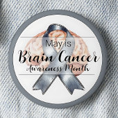May Brain Cancer Awareness Month Button