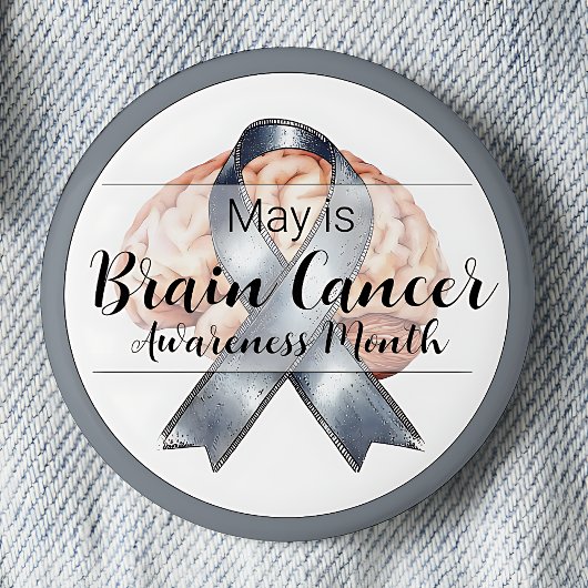 May Brain Cancer Awareness Month Button