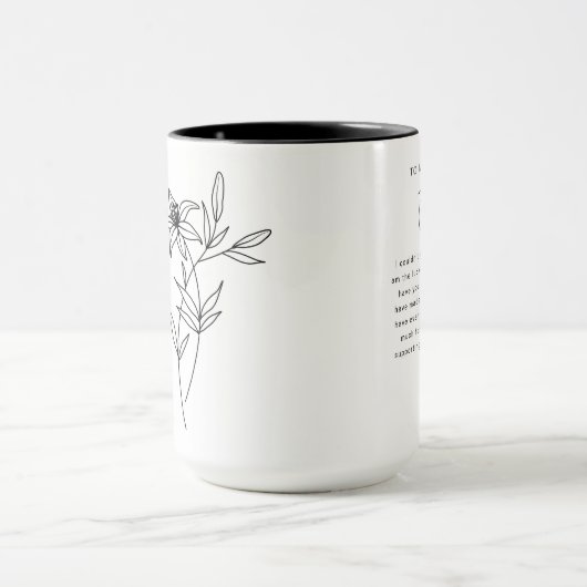May Bridesmaid | Lily Birth Blume Tasse (Zentrum)