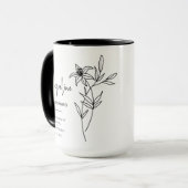 May Bridesmaid | Lily Birth Blume Tasse (Vorderseite Links)