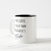 May Coffee Be Stronger Funny Parter Foto Geschenk Zweifarbige Tasse (Vorderseite Links)