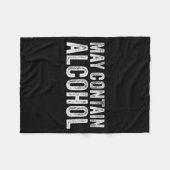 May Contain Alcohol Drinking Beer Tasting Funny Fleecedecke (Vorderseite (Horizontal))