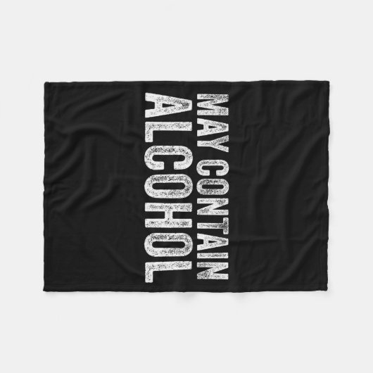 May Contain Alcohol Drinking Beer Tasting Funny Fleecedecke (Vorderseite (Horizontal))