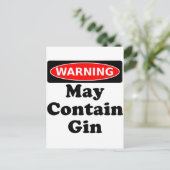 May Contain Gin Postkarte (Stehend Vorderseite)