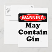 May Contain Gin Postkarte (Vorne/Hinten)