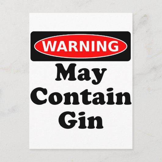 May Contain Gin Postkarte (Vorderseite)