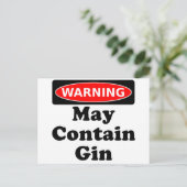 May Contain Gin Postkarte (Stehend Vorderseite)