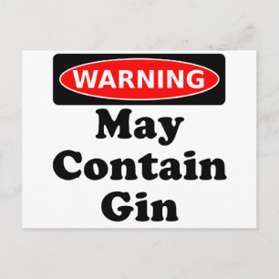 May Contain Gin Postkarte