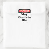 May Contain Gin Quadratischer Aufkleber (Tasche)