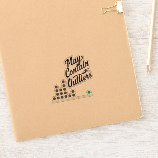 May Contain Outliers Data Vinyl Sticker (w/ Chart) (Notizbuch)