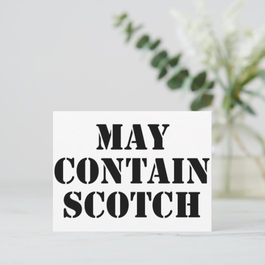 May Contain Scotch Postkarte (Stehend Vorderseite)