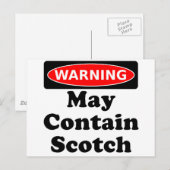 May Contain Scotch Postkarte (Vorne/Hinten)