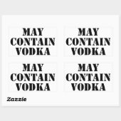 May Contain Vodka Rechteckiger Aufkleber (Blatt)