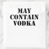 May Contain Vodka Rechteckiger Aufkleber (Tasche)