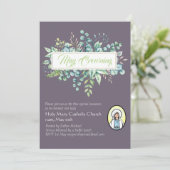 May Crowning lädt Jungfrau Mary Katholic ein (Stehend Vorderseite)