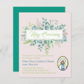 May Crowning lädt Jungfrau Mary Katholic ein (Vorne/Hinten)