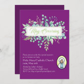 May Crowning lädt Jungfrau Mary Katholic ein (Vorne/Hinten)