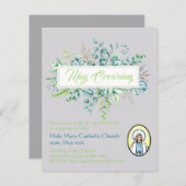 May Crowning lädt Jungfrau Mary Katholic ein (Vorne/Hinten)