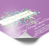 May Crowning lädt Jungfrau Mary Katholic ein Fotodruck (Ecke)