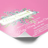 May Crowning lädt Jungfrau Mary Katholic ein Fotodruck (Ecke)