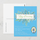 May Crowning lädt Jungfrau Mary Katholic ein Postkarte (Vorne/Hinten)