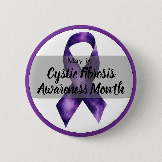 May Cystic Fibrosis Awareness Montag Button (Vorderseite)