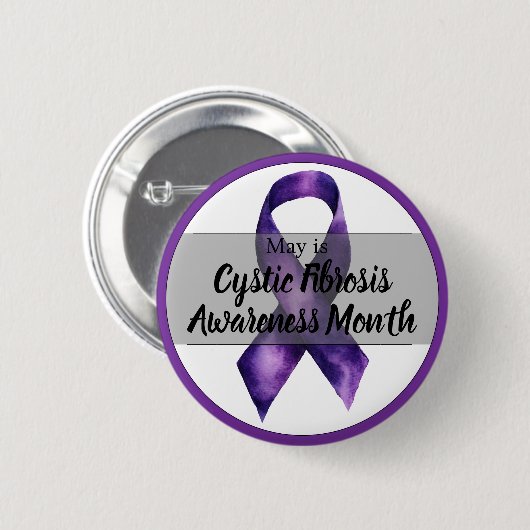 May Cystic Fibrosis Awareness Montag Button (Vorne & Hinten)