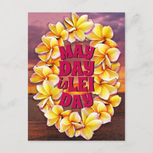 May Day ist der Lei Day Postkarte