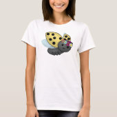 May Day Ladybug mit Blume Chain Headband T-Shirt (Vorderseite)