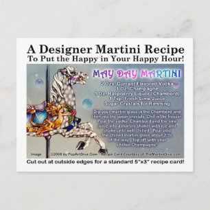 May Day Martini Rezept Card Postkarte