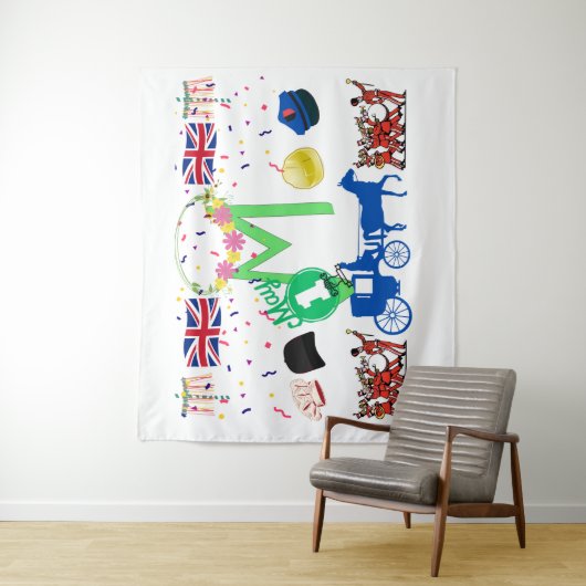 May Day (UK) Tapestry von Kriyas Collection Wandteppich (Beispiel)