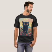 May Dreamwalk – Giant Cat in the Poppy Field T-Shirt (Vorne ganz)