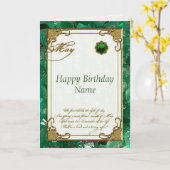 May Emerald Birthstone Birthday Card Karte (Gelbe Blume)
