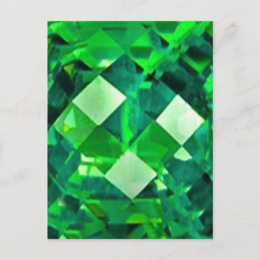 May EMERALD BIRTHSTONE GEM Postkarte (Vorderseite)