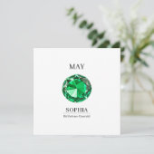 May Emerald  Personalized Birthday Card Karte (Stehend Vorderseite)