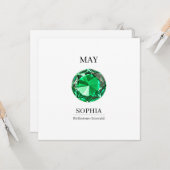 May Emerald  Personalized Birthday Card Karte (Vorderseite/Rückseite Beispiel)